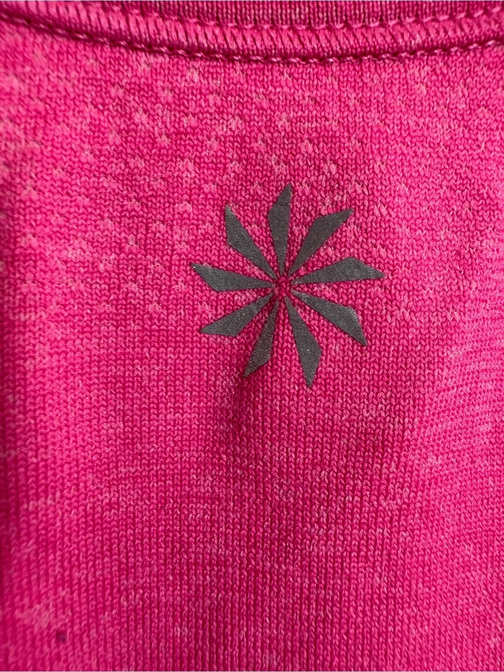 Athleta Fastest Track Tee Brilliant Magenta Heather Size Small Seamless Ruched